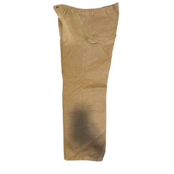 Carhartt Mens Brown Thrashed Work Pants 42x32 Durable 100% Cotton Relaxed Fit - Picture 3 of 8